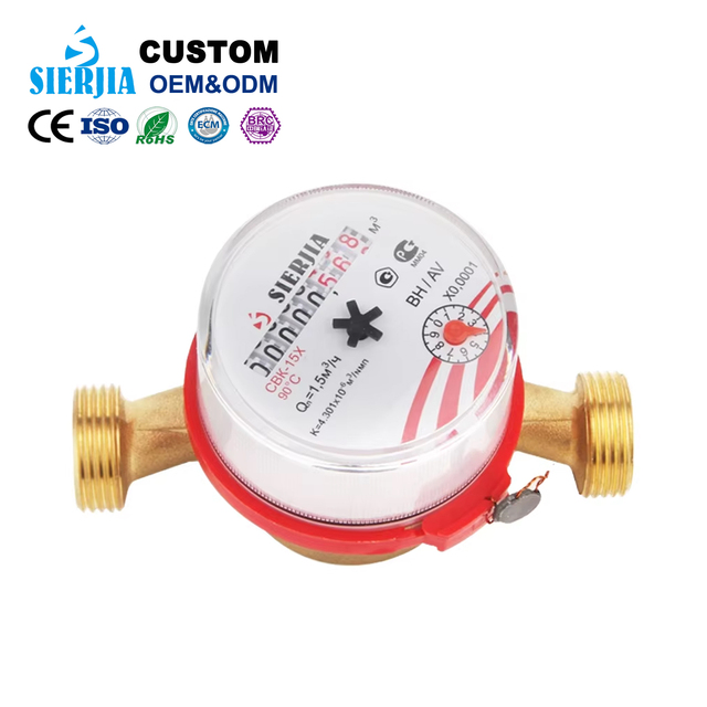 High Quality Brass Single Jet Direct Reading IP68 OEM Cold Water Meter for Residential Use Factory Price