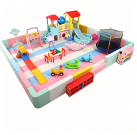 Petit toboggan en plastique à coussinets souples, équipement de jeu pour enfants à usage domestique, château de jeu avec toboggans