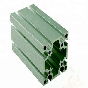 Profil Aluminium Ekstrusi Industri Tugas Berat, Profil Aluminium Alloy 8080 dengan Alur Ganda T-Slot, Anodisasi Hitam, Buatan Pabrik Cina - Product Image 2