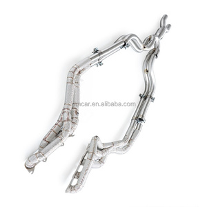 Thích hợp cho Ford <span class=keywords><strong>Mustang</strong></span> 5.0L 2015 2024 cách điện bằng thép không gỉ Muffler ống xả Collector Manifold - Product Image 5