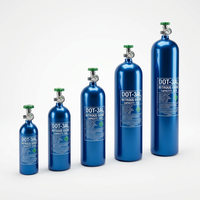 Bouteille en aluminium ultra haute pression 47125 Psi de 2,5 lb, 5 lb, 10 lb, 15 lb, 20 lb pour Camaro Mustang GT Bonneville Tank Racing Cylinder