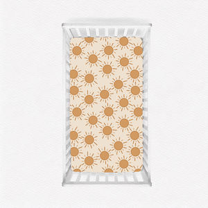 Unisex Boho Neutral Bamboo Baby <strong>Bedding</strong> Fitted Crib Sheet Mattress Pad Custom Baby Bamboo Mattress Crib Protector - Product Image 1