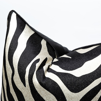 Vente chaude noir zèbre taies d'oreiller luxe décoratif housses de coussin haute qualité Animal taie d'oreiller pour canapé oreiller canapé lit