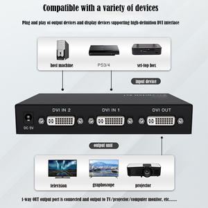 Conmutador <span class=keywords><strong>Dvi</strong></span> 2 en 1 Salida 2x12 <span class=keywords><strong>Puerto</strong></span> Frecuencia compartida 4K 1080p Conmutación automática con control remoto - Product Image 4