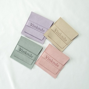 8*8cm Colorful Jewelry Packaging Wedding Favors Ring Bags Jewellery Product Cosmetic <b>Envelope</b> Packaging Pouch - Product Image 5