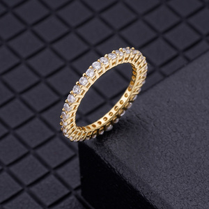 925 Wholesale Fine <strong>Silver</strong> <strong>Ring</strong> Moissanite Diamond 5A Cubic Zircon 14K 18k Gold Tennis Engagement GRA <strong>Rings</strong> for Women <strong>Men</strong> - Product Image 4