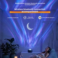 Projecteur d'étoiles et d'aurores boréales avec haut-parleur, laser Voie lactée, télécommande, chargement USB sans fil, veilleuse