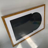 Couleur noire bois massif 40X60cm LP disque vinyle et affichage de veste cadre de disque vinyle Double mat cadre d'album de disque