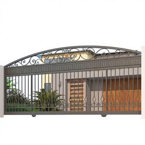 Portail Coulissant en Fer Forgé Antirouille pour Villa Côtière Méditerranéenne, Galvanisé à Chaud, Résistant aux Intempéries, Modélisation 3D - Product Image 1