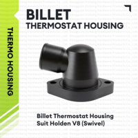 Boîtier de thermostat en aluminium billet pour moteurs LS SBC BBC avec col de raccordement d'eau
