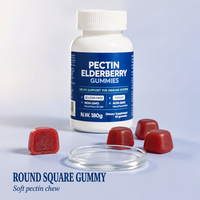 Usine de bonbons gélifiés à la pectine sous marque privée, faible MOQ, formule végétale végétalienne aux baies, 60 unités