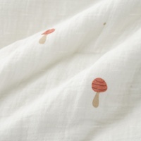Housse de couette en lin à volants pour tout-petits, couverture de lit bébé ajustée, couvertures douces et respirantes en mousseline de coton pour filles et garçons, édredons en coton motif champignon