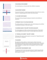 Chèques bancaires vierges personnalisés avec impression, papier offset, numéro de code PIN, bons avec logo personnalisé pour l'écriture