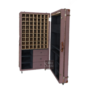 Bán Buôn Vải Cổ Điển Matte Da Hấp Thân Cây Thanh Starbay Rượu Vang Hiển Thị Tủ Phòng Khách Đồ Nội Thất Thanh Thiết Kế - Product Image 6