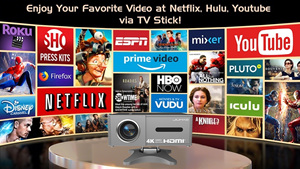 Proyector Inteligente al por Mayor con Android 13, Resolución Nativa 1080P, 400 ANSI Lúmenes, Pantalla LCD de 3.5 Pulgadas, Enfoque Electrónico y Altavoz para Cine en Casa - Product Image 4