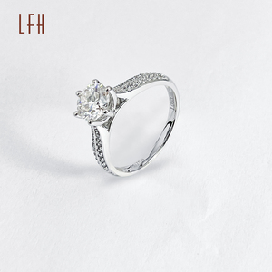 Bagues en or personnalisées pour femmes, or véritable 18 carats, bagues de mariage pour couples, bague en moissanite en or 18 carats - Product Image 2