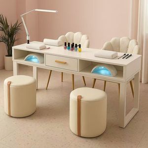 Nail Salon <b>White</b> Manicure <b>Tables</b> Makeup Manicure Furniture Set <b>White</b> Nail <b>Table</b> for Sale - Product Image 2