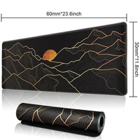 Grand tapis de souris de bureau personnalisable en gros Tapis de souris en caoutchouc en forme de taille personnalisée Boce avec verre de sublimation
