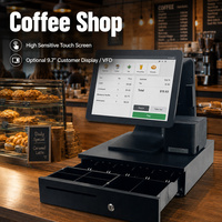Terminal de point de vente tactile 15 pouces, caisse enregistreuse de bureau, système de commande de vente au détail, terminal POS Windows 11, prix d'usine