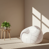 Canapé-lit gonflable pliable en PVC/TPU sur mesure, fauteuil pouf design moderne avec fonction balancelle, haut-parleurs intégrés, une place, doux