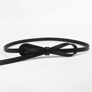 Blazer noir pour <span class=keywords><strong>femme</strong></span>, style quatre saisons, avec <span class=keywords><strong>ceinture</strong></span> fine cintrée et <span class=keywords><strong>ceinture</strong></span> décorative nouée, petite veste tendance - Product Image 3