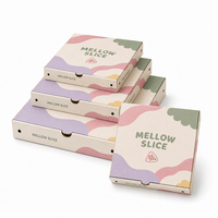 Cajas de Pizza de Cartón Kraft Impresas con Lámina Dorada UV Mate Biodegradable Personalizadas para Comida Rápida para Llevar