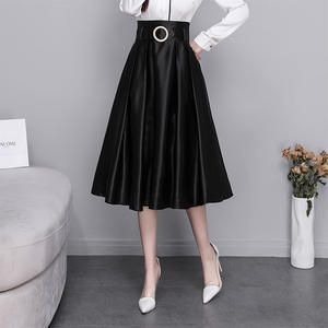 2025 नई डिजाइन सुरुचिपूर्ण महिला मिडी लंबी स्कर्ट एक लाइन स्कर्ट उच्च कमर मैक्सी स्कर्ट महिला शैली के लिए आकस्मिक - Product Image 6