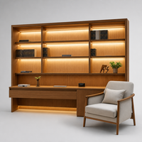 Armoire à vin en bois massif écologique sur mesure, bar à vin moderne de luxe avec porte vitrée et éclairage LED pour la maison, salon