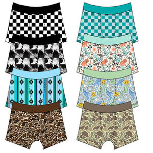Yeni Gelen Çocuk Giysileri 0-16 Yaş Özel Baskılı Yumuşak Kumaş Çocuk İç Çamaşırı Esnek Kumaş Erkek Boxer Şortları - Product Image 1