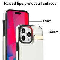Étui portefeuille avec fentes pour cartes et bouton magnétique pour iPhone 17 Pro Max, 16 Plus, 15, 14, avec protection RFID