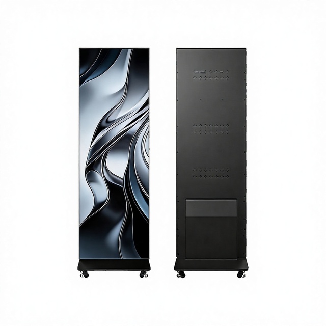 Portable Rechargeable Lithium Battery Full Color HDR10 LED Advertising Light Box Double-Sided Textile Segmented Display