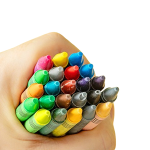 Vente en gros de crayons ronds en cire non toxiques personnalisés Jeu de 4 crayons pour enfants - Product Image 4