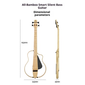 กีตาร์เบส Natasha NBSG Smart Silent <span class=keywords><strong>Fretless</strong></span> ไม้มะฮอกกานี ผิวด้าน พร้อมอุปกรณ์ครบชุด สำหรับร้องเพลง เล่นดนตรีแบบ Fingerstyle เหมาะสำหรับวงดนตรีและการแสดงบนเวที - Product Image 1