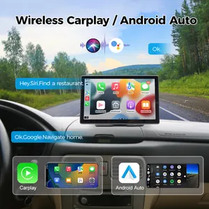 Maustror Universal 9 pulgadas coche Radio Multimedia CarPlay con Dashcam Android Auto inalámbrico coche REPRODUCTOR DE DVD con navegación GPS