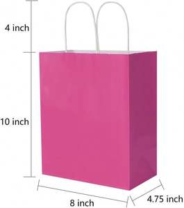 KUAIMA <b>Pink</b> Gift Bags with Handles15*8*21cm Goodie Bags for Party Favor Bags Baby Showers Birthdays & Special Occasions - Product Image 4