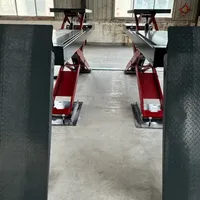 Pont élévateur à ciseaux double pont 4,5t-3t pour alignement, à installer au sol, pour véhicules automobiles, avec certification CE, par un fabricant de ponts élévateurs hydrauliques pour voitures