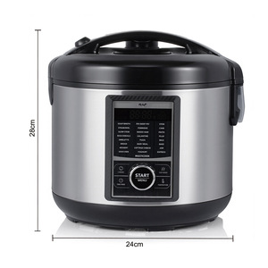 Cuisinière à riz multifonctionnelle 5L en acier inoxydable avec contrôle mécanique de la minuterie, compatible avec les normes américaines et les prises internationales - Product Image 4