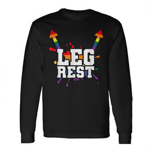 T-shirt à manches longues avec repose-jambes, motif flèche arc-en-ciel, taille adulte unisexe - Product Image 2