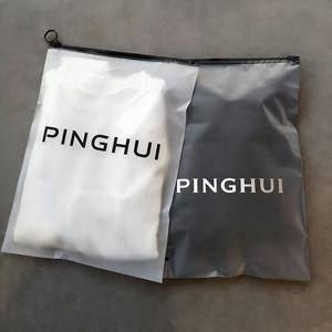 Custom Frosted Recycled Zipper Bags Clothing <b>Packaging</b> - Product Image 1