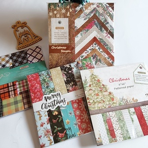24 fogli di carta da 6 "x 6" di <span class=keywords><strong>natale</strong></span> Journal spazzatura che fa carta con motivi Scrapbooking - Product Image 1