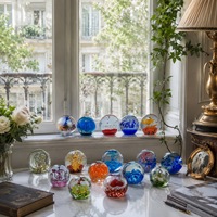 Presse-papiers décoratifs en verre émaillé transparent multicolore faits à la main de Zibo Boshan – Vente en gros directe d'usine pour la décoration intérieure