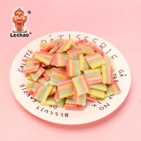 Caramelos Ácidos al por Mayor para Fabricantes: Caramelos de Regaliz con Forma de Cinturón de Colores, Gomitas Ácidas Masticables Rellenas en Bolsa.