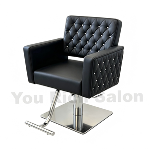 <span class=keywords><strong>Chaise</strong></span> de coiffeur hydraulique pivotante à 360 degrés, noire avec <span class=keywords><strong>strass</strong></span>, pour salon de beauté - Product Image 6