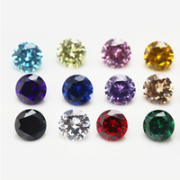FENGZUAN Factory Zircone cubique 3A de petite taille 1mm-3mm, pierre CZ colorée ronde pour bijoux, prix de gros