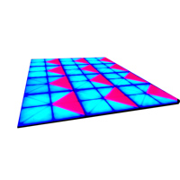Dalles de sol LED interactives DMX 3D pour discothèque - Changement de couleur RVB pour hôtel