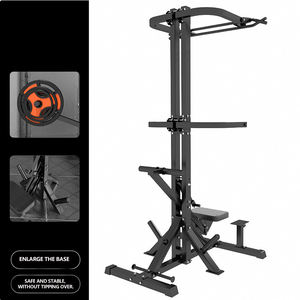 Machine professionnelle d'assistance pour tractions et dips pour salle de sport à domicile, entraîneur de position debout et à genoux avec système de contrepoids pour tractions et dips - Product Image 4