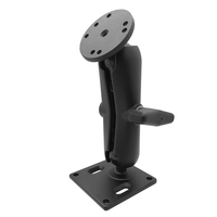 Support de moniteur à double rotule de 1,5 pouce avec base filetée et motif d'agencement de trous pour iPad Pro, support de tablette de table
