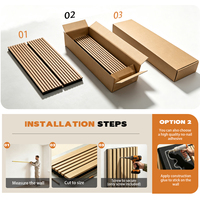 Panneau mural acoustique à lattes en MDF, absorption acoustique en fibre de polyester, panneau décoratif en bois pour la maison, le bureau, l'hôtel, les espaces de conférence