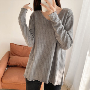 <span class=keywords><strong>Haut</strong></span> d'entretien en coton de maternité pour femme <span class=keywords><strong>Allaitement</strong></span> à manches longues - Product Image 3