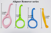Dissolvant d'alignement orthodontique avec crochets de retenue élastiques Outil de nettoyage dentaire en forme de sac de petite taille